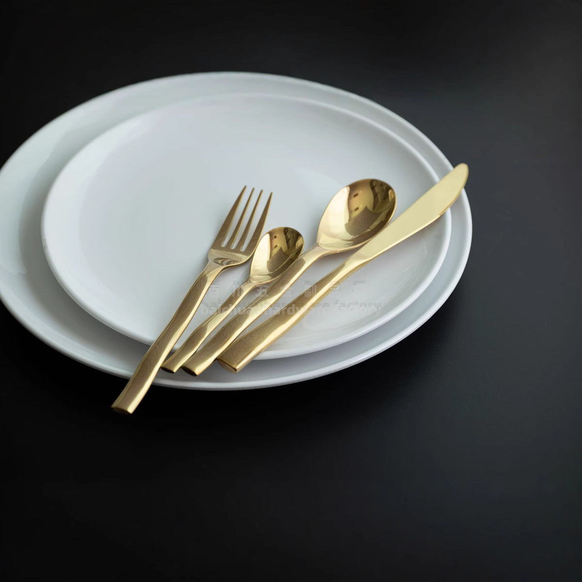 Nordic Style ins304Stainless Steel Steak Knife Fork Spoon Wave Pattern Creative Simple Western Dining Utensils Hotel Supplies Wholesale