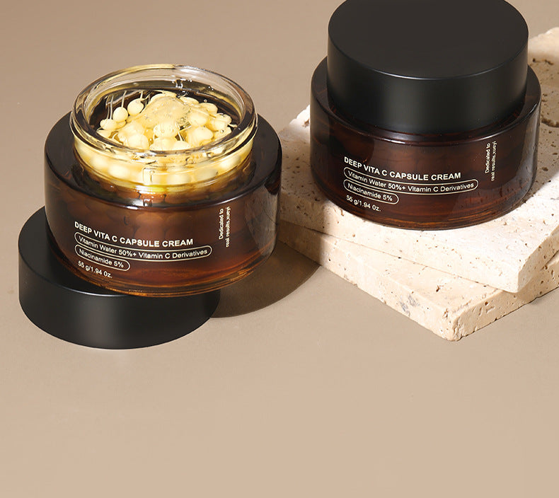 All VC Facial Capsule Cream Wrinkle Smoothing Anti-Wrinkle Essence Cream Hydrating Moisturizing Universal Face Cream