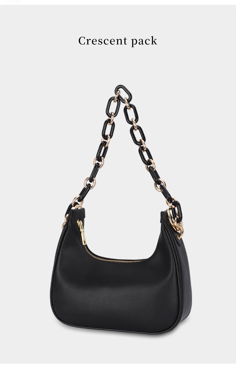 New Stylish Versatile Niche Crescent Handbag Personality Chain Underarm Bag Simple Fashion Single Shoulder Women's Bag