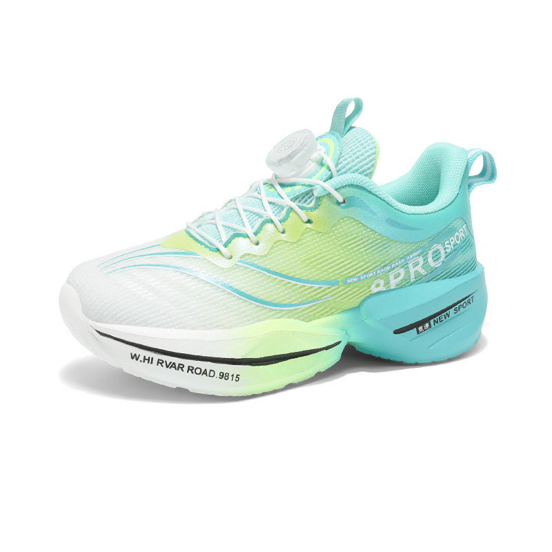 Red Rabbit8pro Rotating Button Children's Shoes Lightweight Shock Absorption Rebound Non-Slip Running Shoes Boys and Girls Students Physical Test Sports Shoes