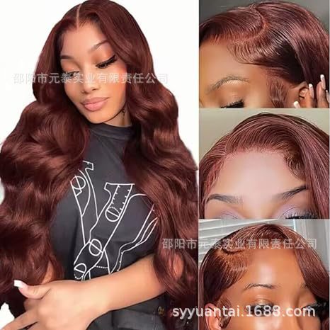 13x4 Reddish Brown Lace Front Wigs For Women Synthetic Wigs