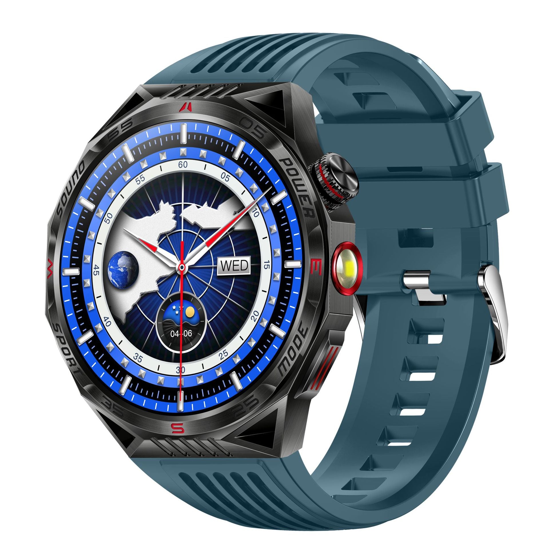 HT28Smart Watch Bluetooth Call True Heart Rate Step Sleep Breathing Training Deep Waterproof Flashlight Sports