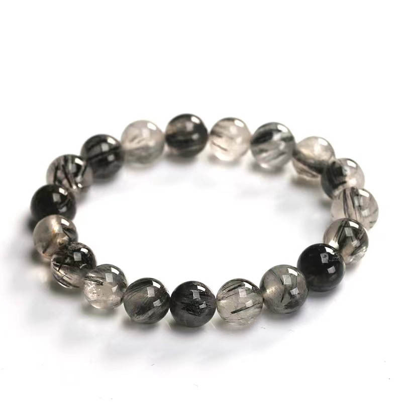 European and American Popular Natural Stone Beaded Bracelet Red Wood Grain Round Bead Stone Bracelet Wholesale