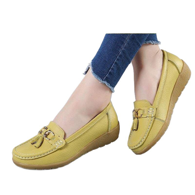 Women's Shoes Flat Soft Sole Thick Sole Loafers Thickened Nurse Shoes Rubber Sole Wedge Slip-On Women's Shoes