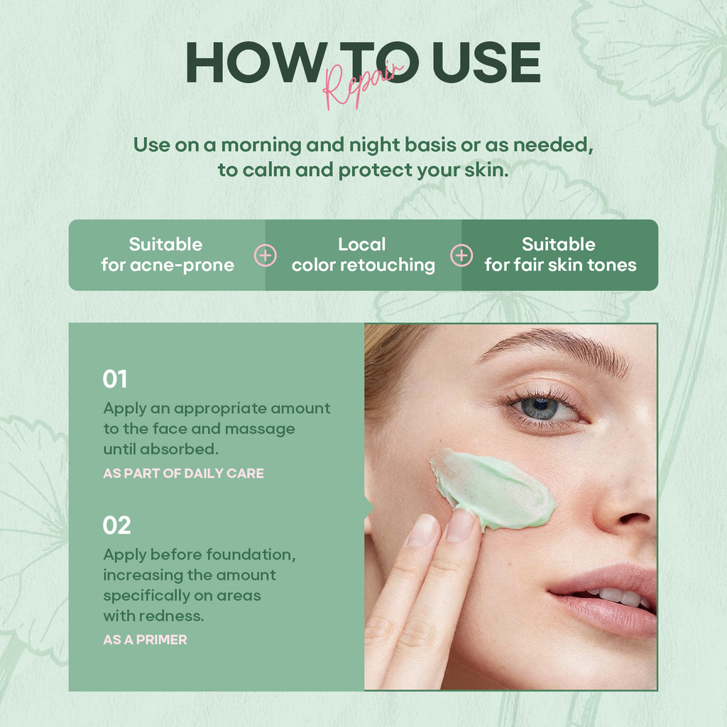 New Centella Asiatica Soothing Repair Essence Cream Corrects Redness and Conceals Skin Tone cica Cream