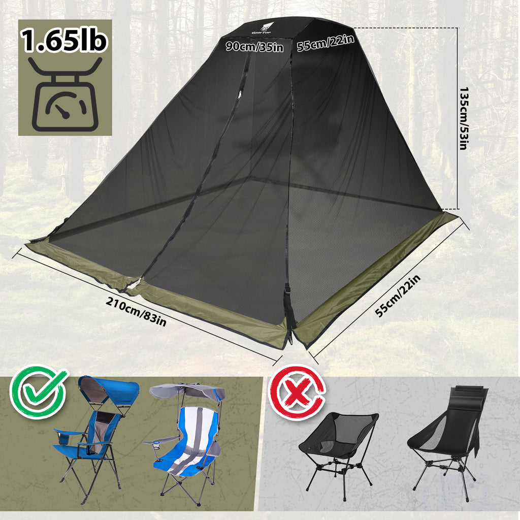 New Outdoor Mosquito Net Anti-Mosquito Dense Mesh Camping Fishing Sunshade Canopy Leisure Beach Pavilion