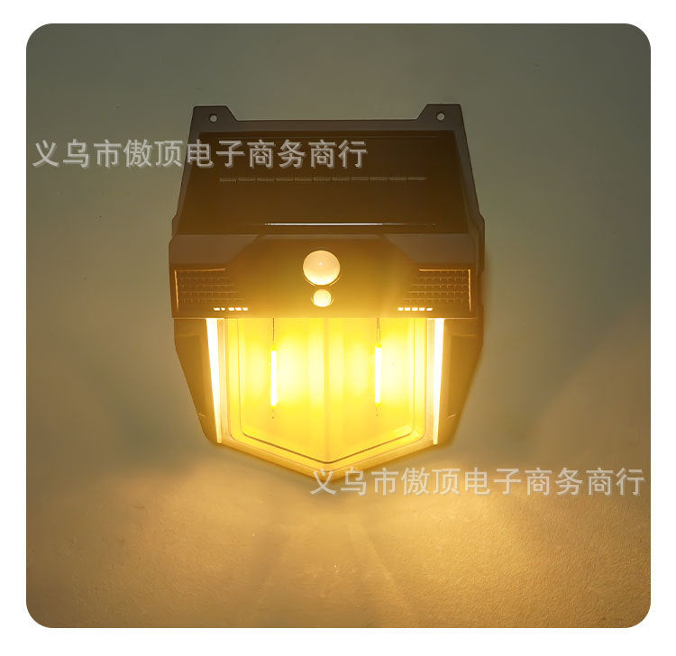 New Solar Light Outdoor Garden Light Human Body Sensing Tungsten Wall Light Garden Villa Street Light Waterproof