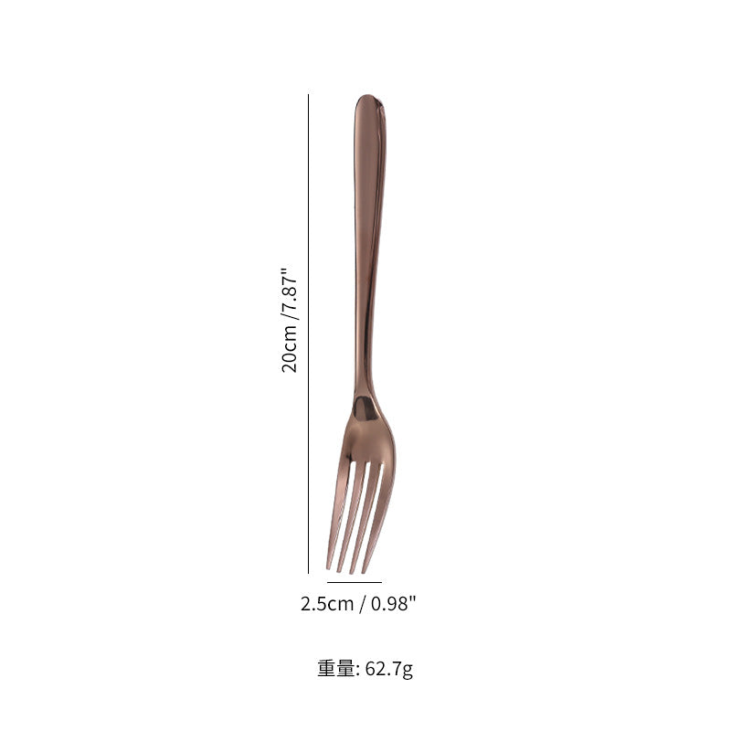 304Stainless Steel Knife Fork Spoon Thickened Tableware Western Hotel High-end Steak Knife Fork Dessert Spoon Set Kunting