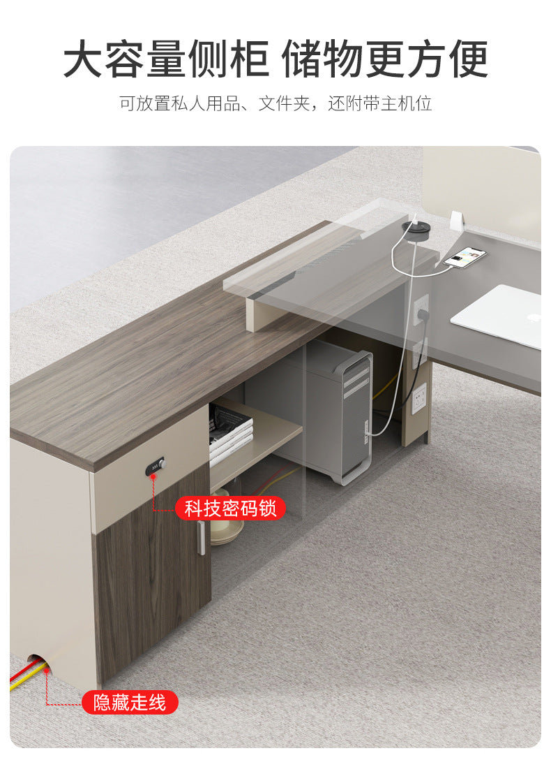 Financial Office Desk Employee Position Staff Office Desk and Chair Set Simple Modern Three-Person Company Computer Desk