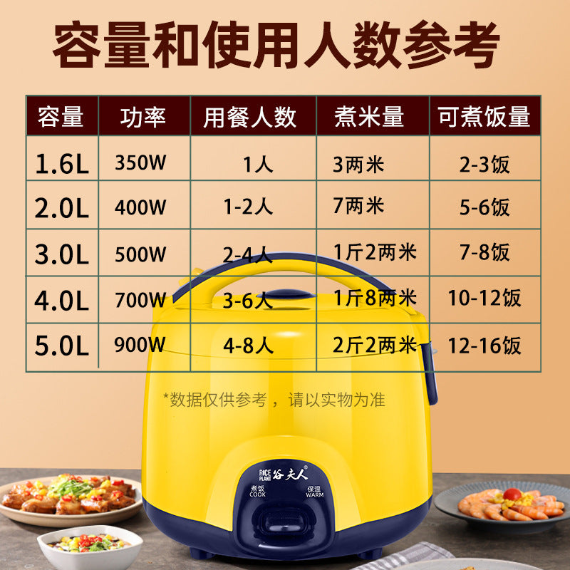Mini Rice Cooker for Home Use, Small Dormitory Size2-3-4-5Non-Stick Rice Cooker Gift Manufacturer Direct Sale
