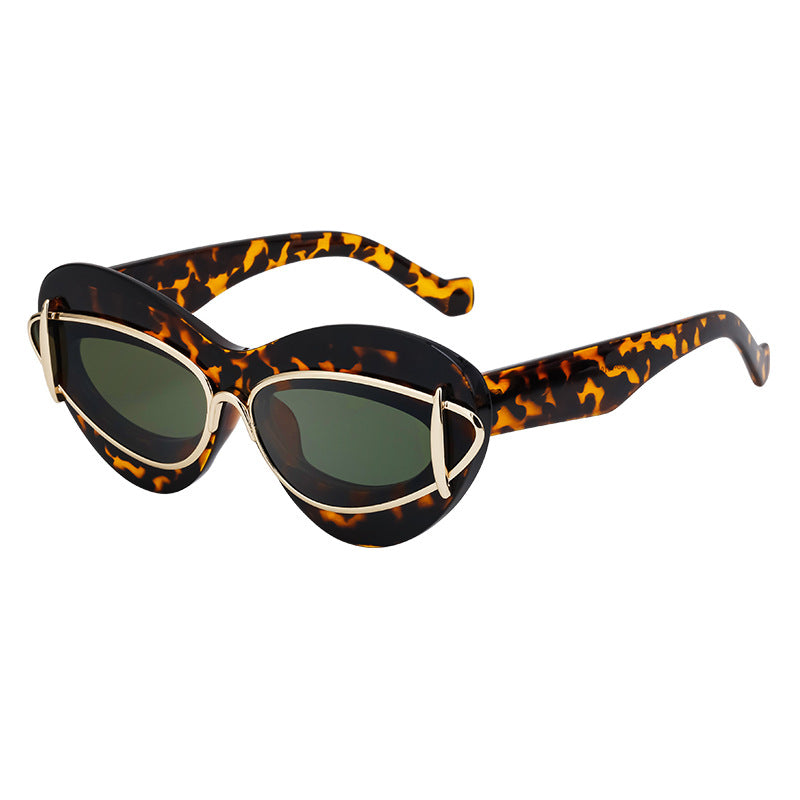 New European and American Fashion Cat Eye Sunglasses for Women Driving, Same Style as Internet Celebrities Y2K Trendy Small Frame Sunglasses sunglas