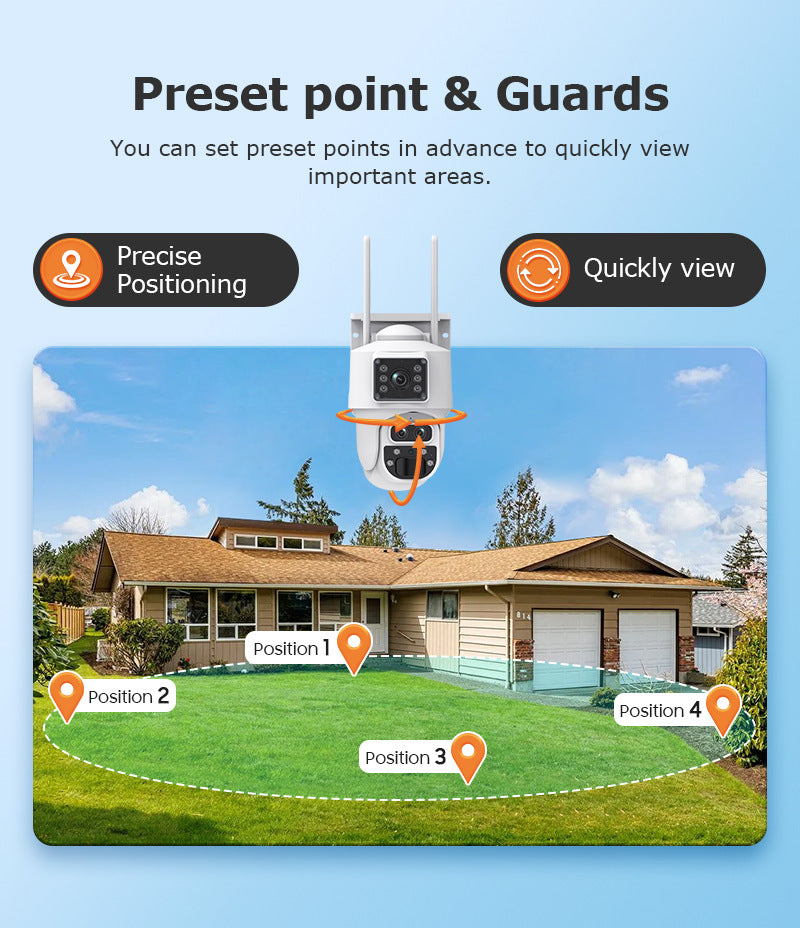 New Product4G Solar Camera Dual Lens Screen Gun Ball Trinocular152x Zoom Outdoor HD