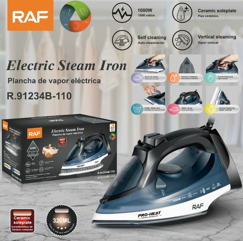 RAF European and American Standard Household Steam Iron Handheld Hanging Corded Electric Iron Dry and Wet Dual-use2200W