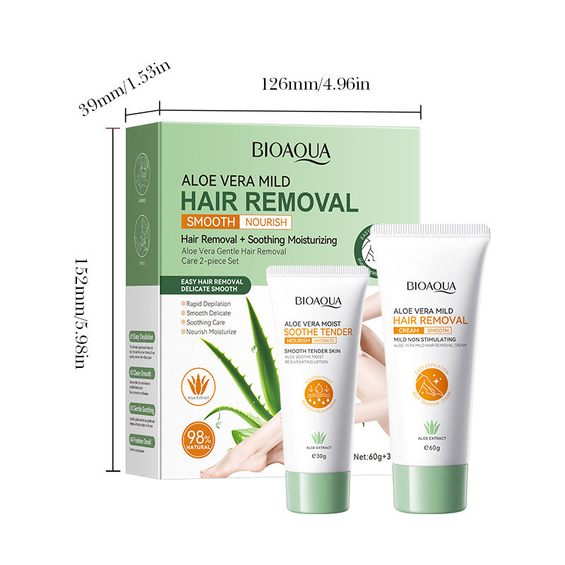 Aloe Vera Gentle Hair Removal Care2Set BIOAOUA Underarm Hair Removal Cream Cross-Border Wholesale