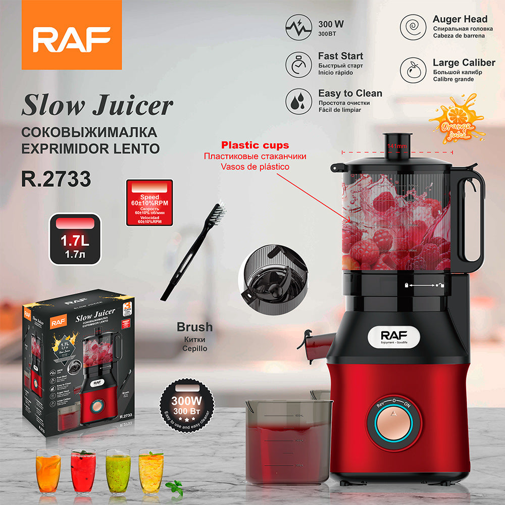 RAF EU Standard Juicer Original Juice Extractor Food Processor Household Multifunctional Slow Juicer R.2733