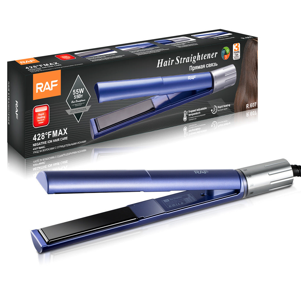 RAF EU Standard Hair Straightener Flat Iron Hair Straightening Curling Iron Negative Ion Hair Straightener for Home Use Volumizing Hair Roots