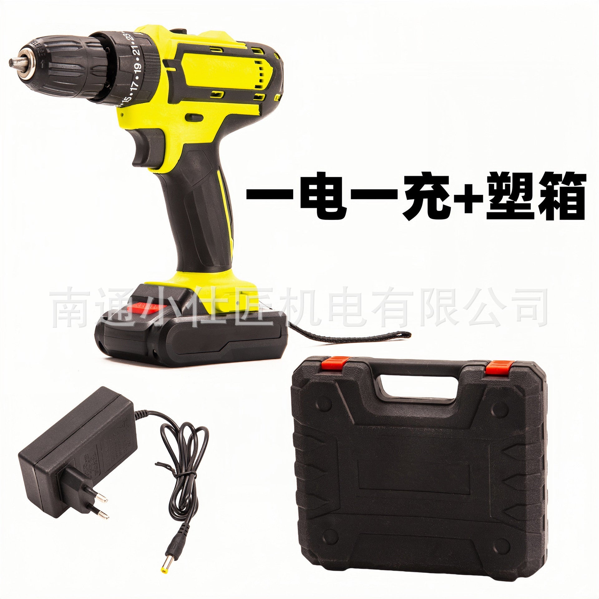 Rechargeable Lithium Electric Drill Electric Screwdriver Cross-Border Foreign Trade Model One Battery One Charger Handheld Pistol Drill Impact Tool