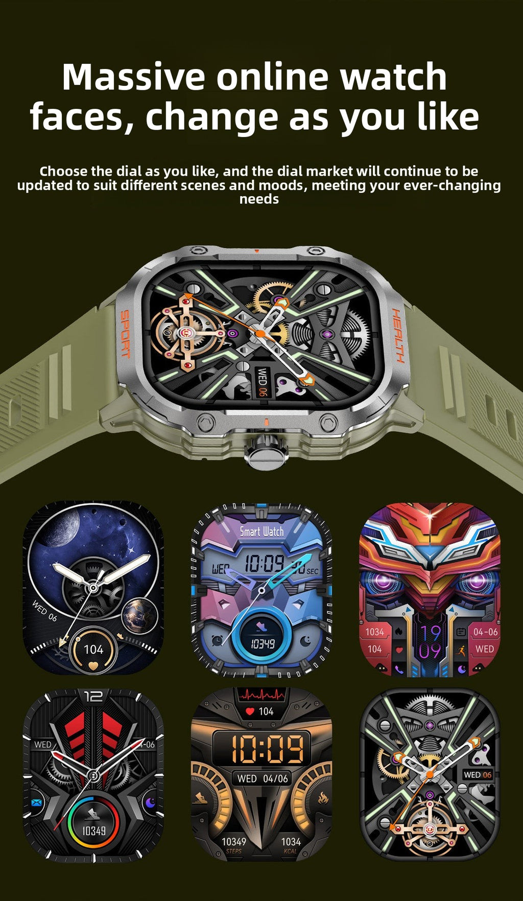 New HK24Smart watch multi-dial switching rotary button NFC Payment amled Large Screen Factory