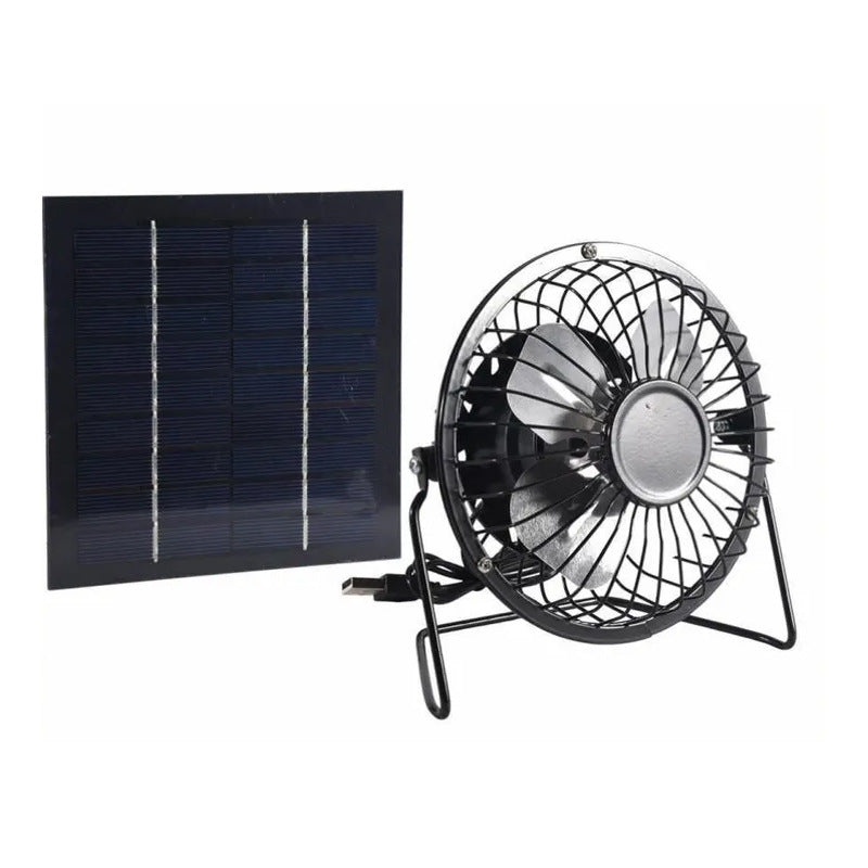 Exclusive Solar Panel Powered 4inch DC Fan Outdoor Waterproof Cooling Multi-scenario Universal 5V Adapter