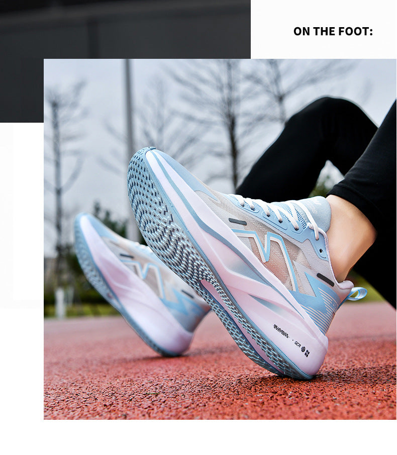 Summer Professional Marathon Soft Sole Mesh Breathable Sports Shoes Thin Running Shoes Men's Racing Long Distance Sports Shoes