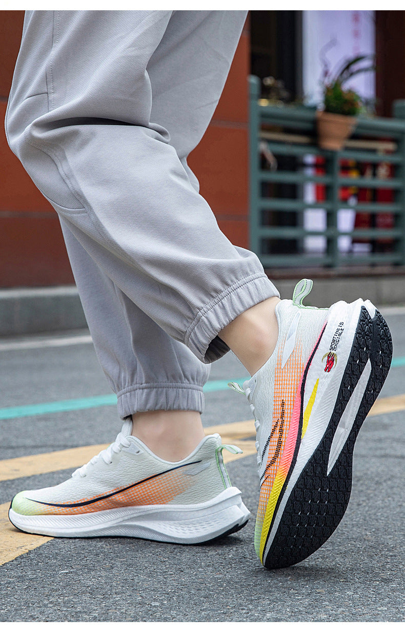 Red Rabbit7pro Breathable Mesh Popcorn Carbon Plate Running Shoes Men and Women Students Sports Sneakers Casual Jogging Shoes