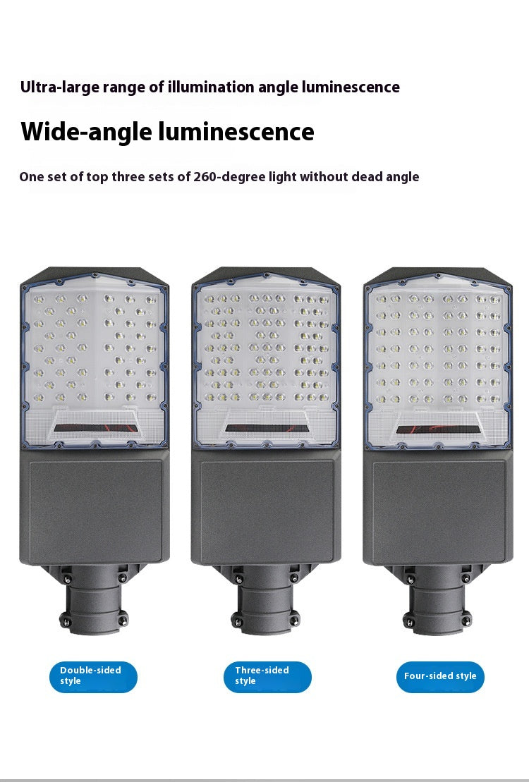 New Rural Lighting Engineering 6m Road Lamp Outdoor Solar LED Lamp Wide-Angle 4-Sided Aluminum Battery for Household Garden Use