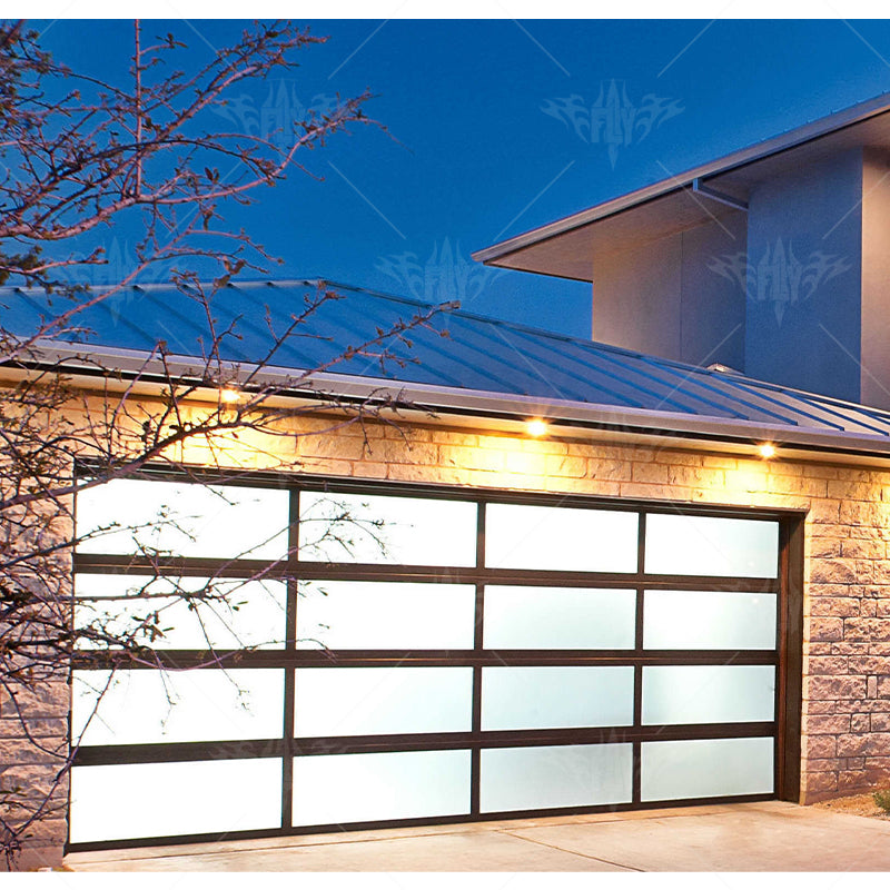 High Quality Aluminum Garage Door With Automatic Remote Control Glass and Aluminium Garage Door for Home Mall Park