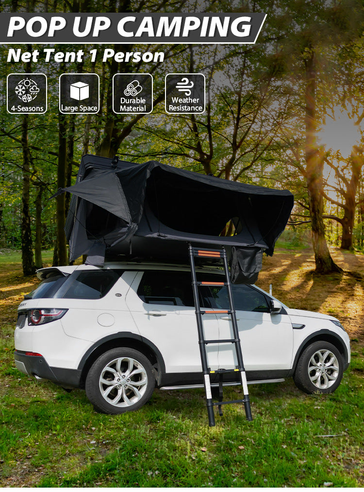 New Full Aluminum Alloy Roof Tent Car Travel Hard Shell Car Tent Outdoor Camping Self-Driving Tour Roof Tent