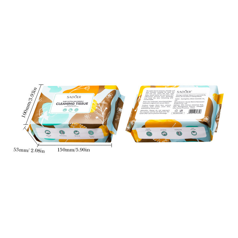 Pure Cotton Skin-Friendly Face Towel50Pumping SADOER Daily Makeup Remover Towels Face Towels Cross-Border Wholesale