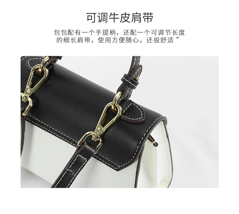 Factory Creative New Women's Bag Fresh Color-Block Handbag Shoulder Bag Elegant Versatile Crossbody Bag