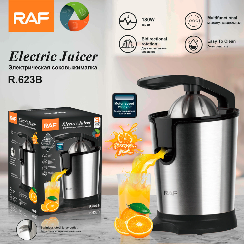 RAF EU Standard Freshly Squeezed Electric Orange Juicer Original Freshly Squeezed Pure Fruit Orange Juicer Fully Automatic Household Separator