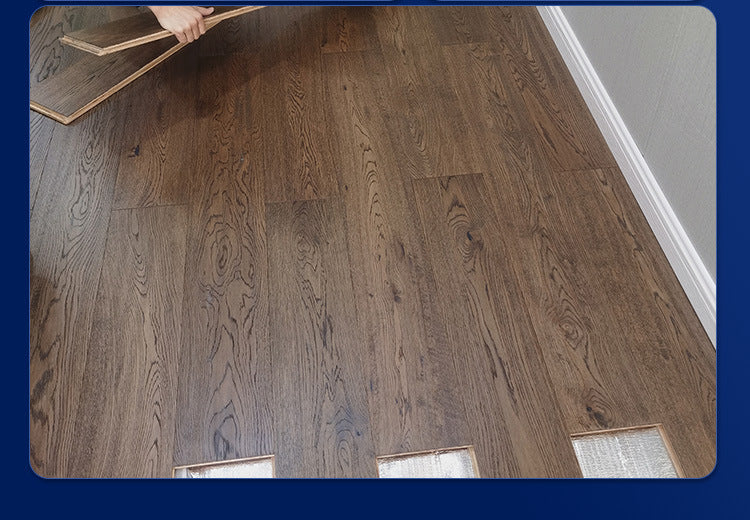 In stock wholesale Door-to-Door Installation Oak Multi-layer Small Knot Locking Solid Wood Flooring Eco-friendly Underfloor Heating Composite Flooring