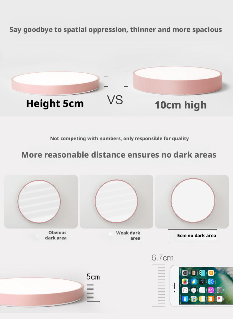 Macarons led Ceiling Light Round Modern Minimalist Bedroom Light Iron Art Ultra-thin Living Room Light Home Balcony Light