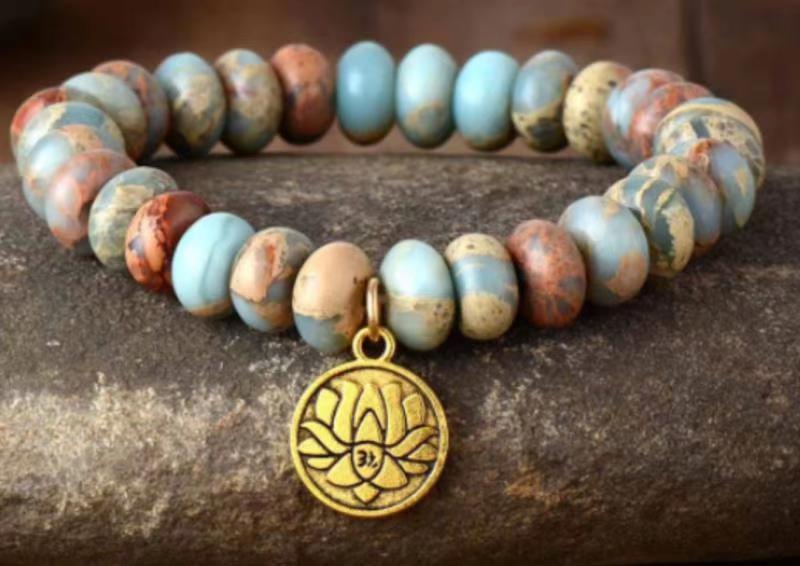 Tiger Eye Elastic Bracelet Adjustable Colorful Beaded Handmade Wrapped Bracelet Volcanic Double Row Woven Bracelet