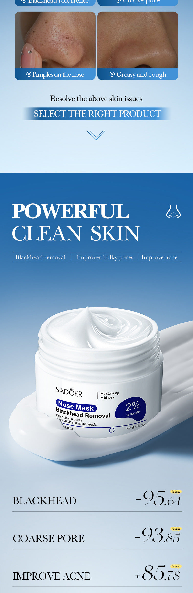 Cross-border Blackhead Removal Nose Strips30g Deep Cleaning Nose Clean Blackhead Nose Mask Export Manufacturer Wholesale