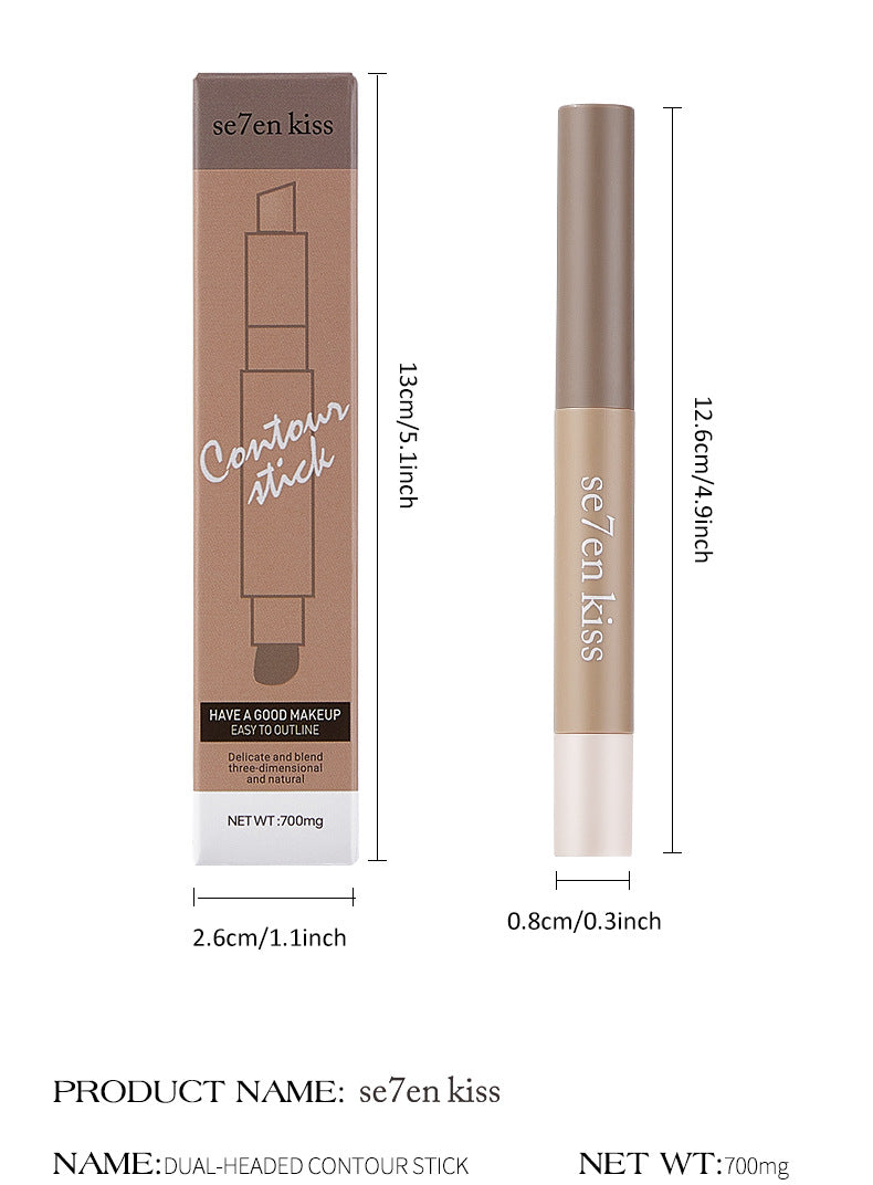 se7en kiss Highlight Contour Liquid Dual-Ended Nose Shadow Pen Integrated Concealer Liquid Stick Version