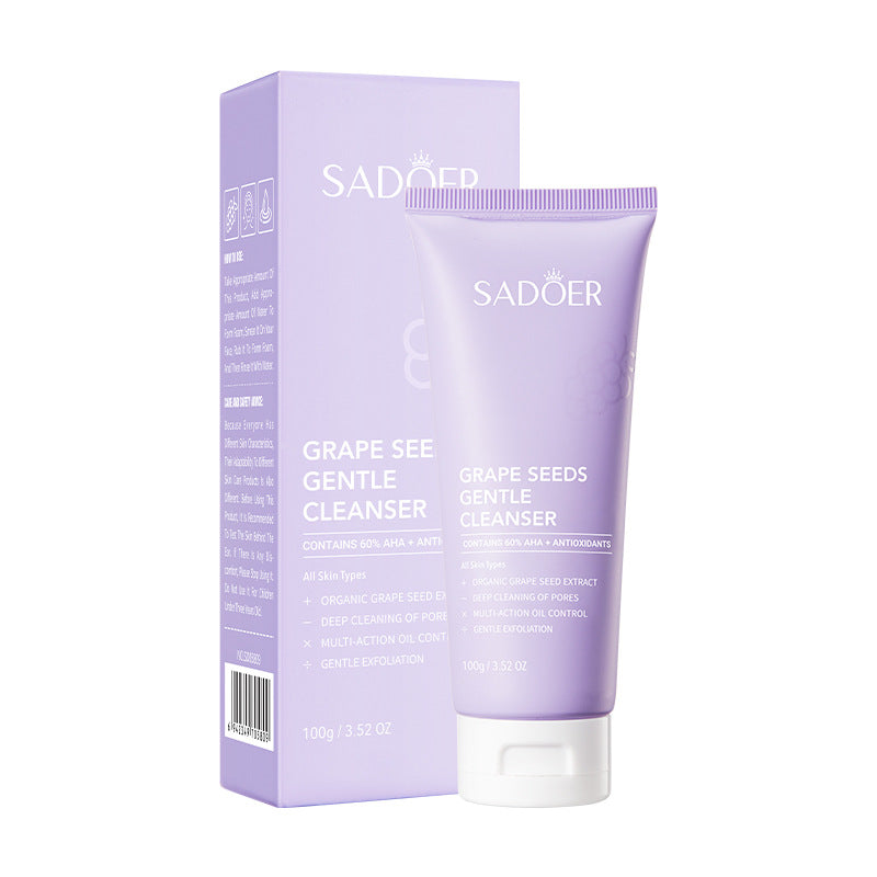 Grape Seed Skin Care Series SADOER Mild and Moisturizing Facial Cleanser, Skin Rejuvenating Eye Cream, Cross-Border Wholesale