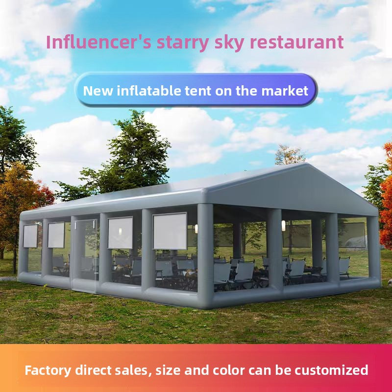 Internet Celebrity Inflatable Tent Large Outdoor Wedding Exhibition Mobile Banquet Tent Emergency Rescue Anti-epidemic Insulation Double Layer