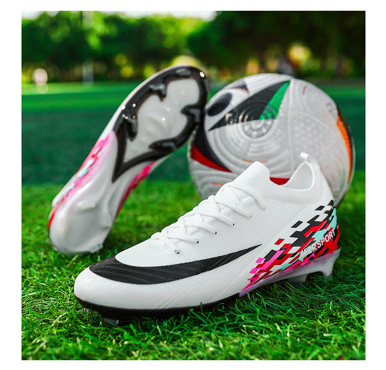New Large Size Long Spike Football Shoes Low Top Youth Competition Training Student Football Sports Shoes