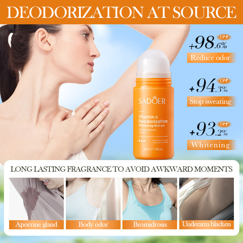Full English VC Whitening Antiperspirant Roll-On SADOER Brightening Underarm Deodorant Roll-on  Wholesale
