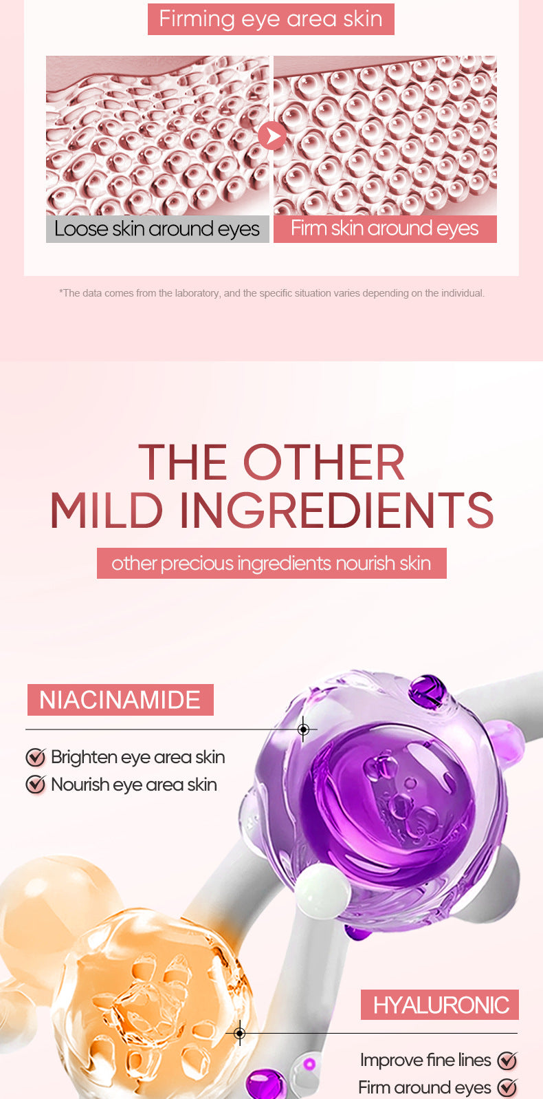 Niacinamide Rejuvenating Eye Cream BIOAOUA Moisturizing Eye Cream Cross-Border Wholesale