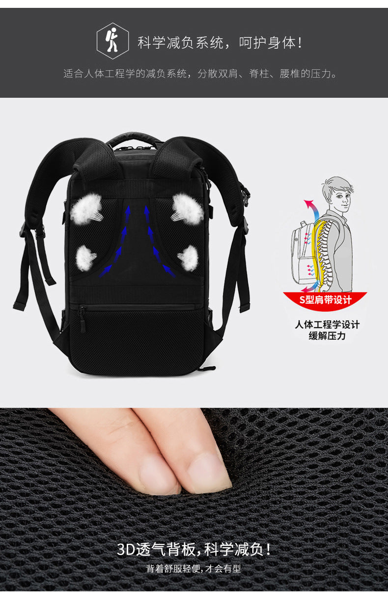 ozuko Men's Backpack Business Travel Computer Bag Outdoor Multifunctional Commuting Backpack Waterproof