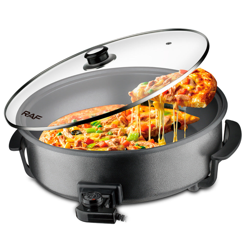 RAF European Standard Household Multifunctional Pizza Maker Multifunctional All-in-One Electric Frying Pan Electric Hot Pot Non-Stick Electric Hot Pot