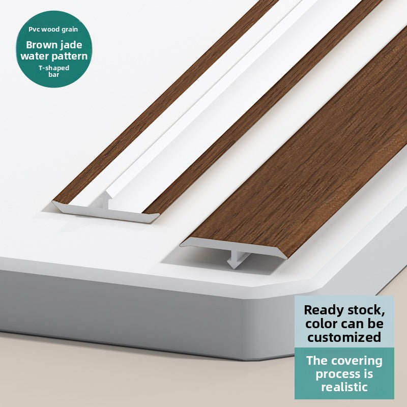 PVC Edge trim T Wooden floor trim strip, wooden threshold edge trim, tile joint decorative strip, doorway stone edge trim strip