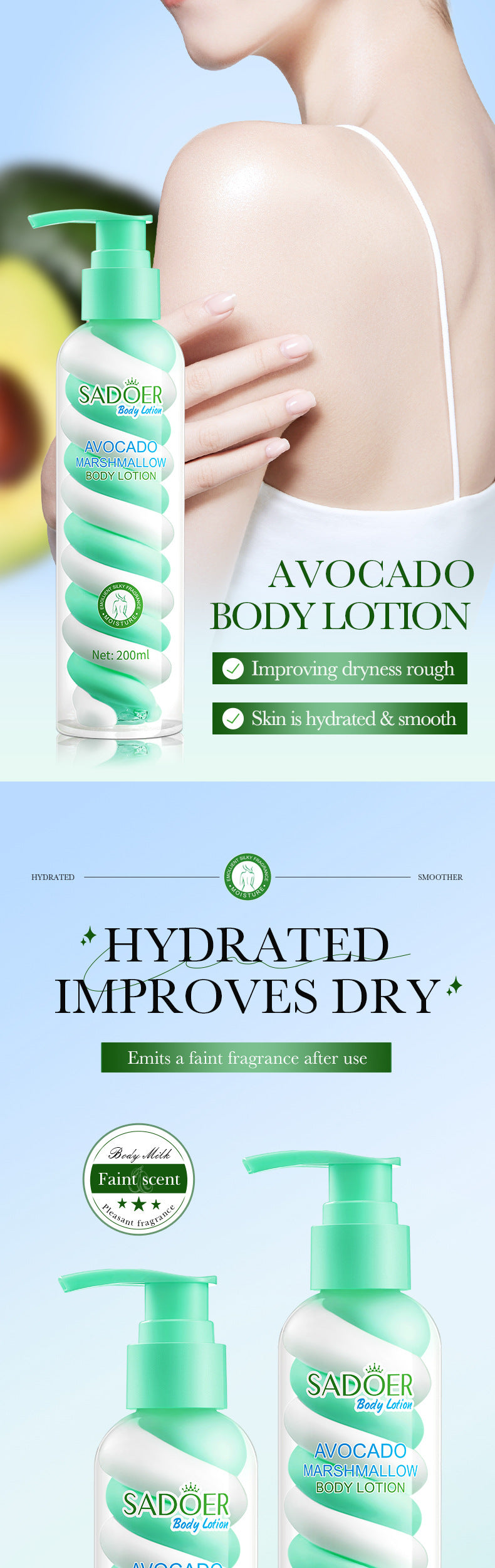 Full English Marshmallow Body Lotion200ml Niacinamide Moisturizing and Hydrating Skin Rejuvenation  Wholesale