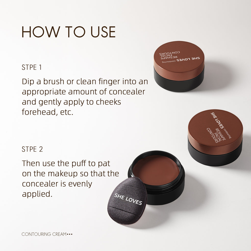 Contour Cream Waterproof Contouring Cream Durable Highlighter Natural Highlight Shadow Cream