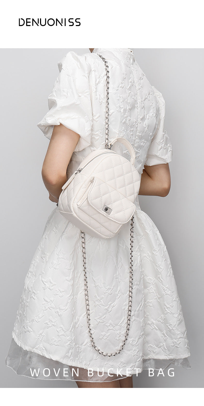 Chanel Style Quilted Chain Backpack New Simple Japanese and Korean Style Cute Mini Handbag for Women