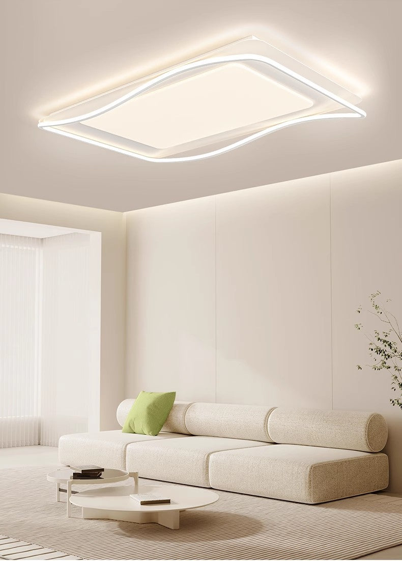 Ceiling Lamp led Lighting Package Set Modern Simple Room Bedroom Lamp Iron Art Living Room Lamp Rectangular Elegant