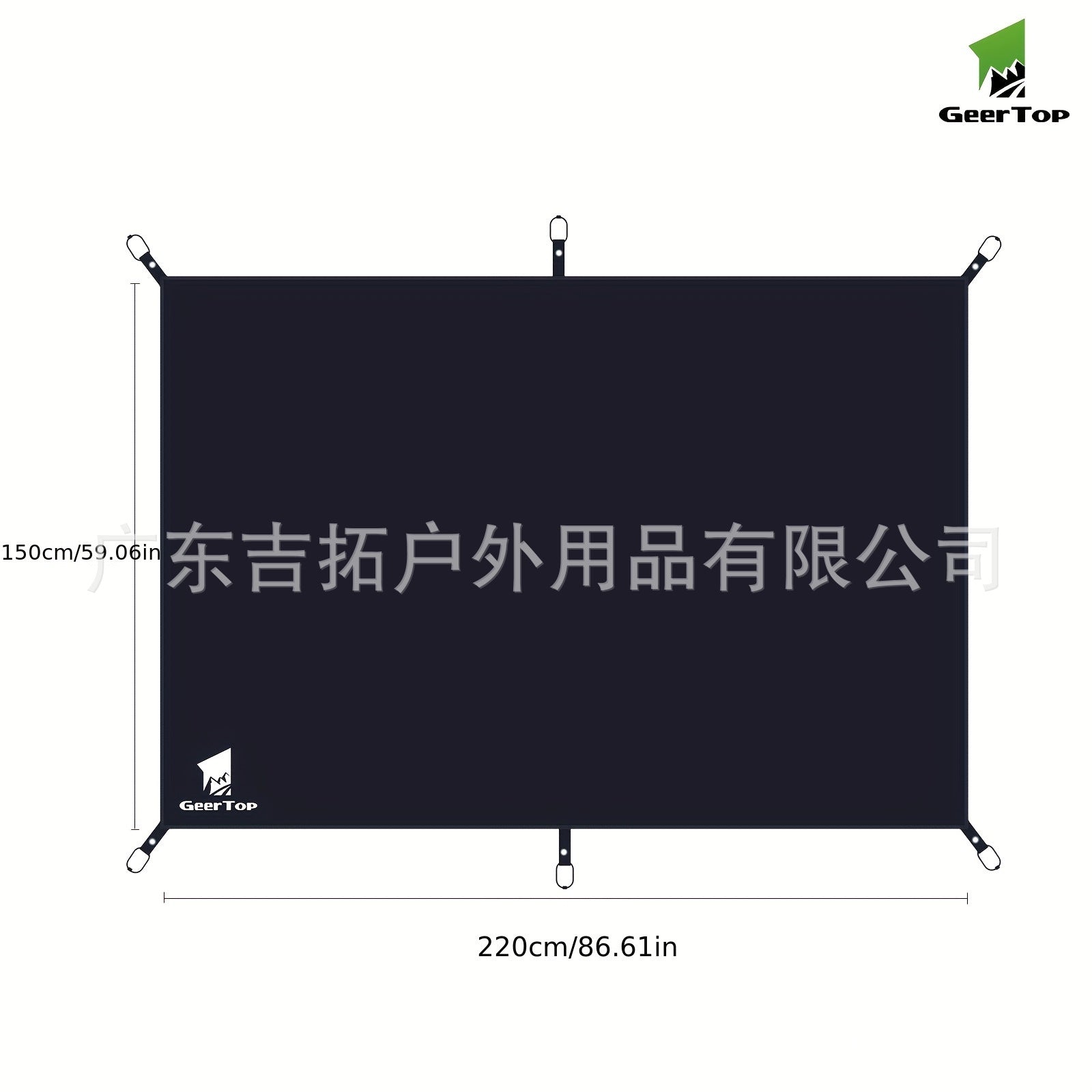 Outdoor Camping Tent Multi-Hook Canopy Ground Sheet Waterproof Moisture-Proof Wear-Resistant Oxford Ground Mat Extra Large Lightweight Picnic Mat