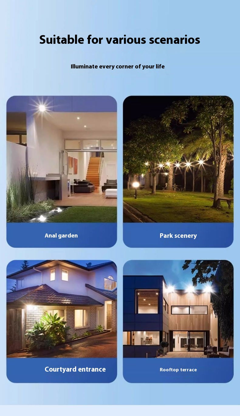 Solar Floodlight 100W 200W 300W 400W 500W Super Bright Waterproof Outdoor Garden Light